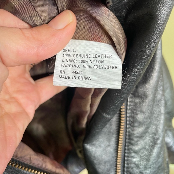 VTG Classic Black Leather Jacket by Liz Thomas Sz S - Picture 9 of 14
